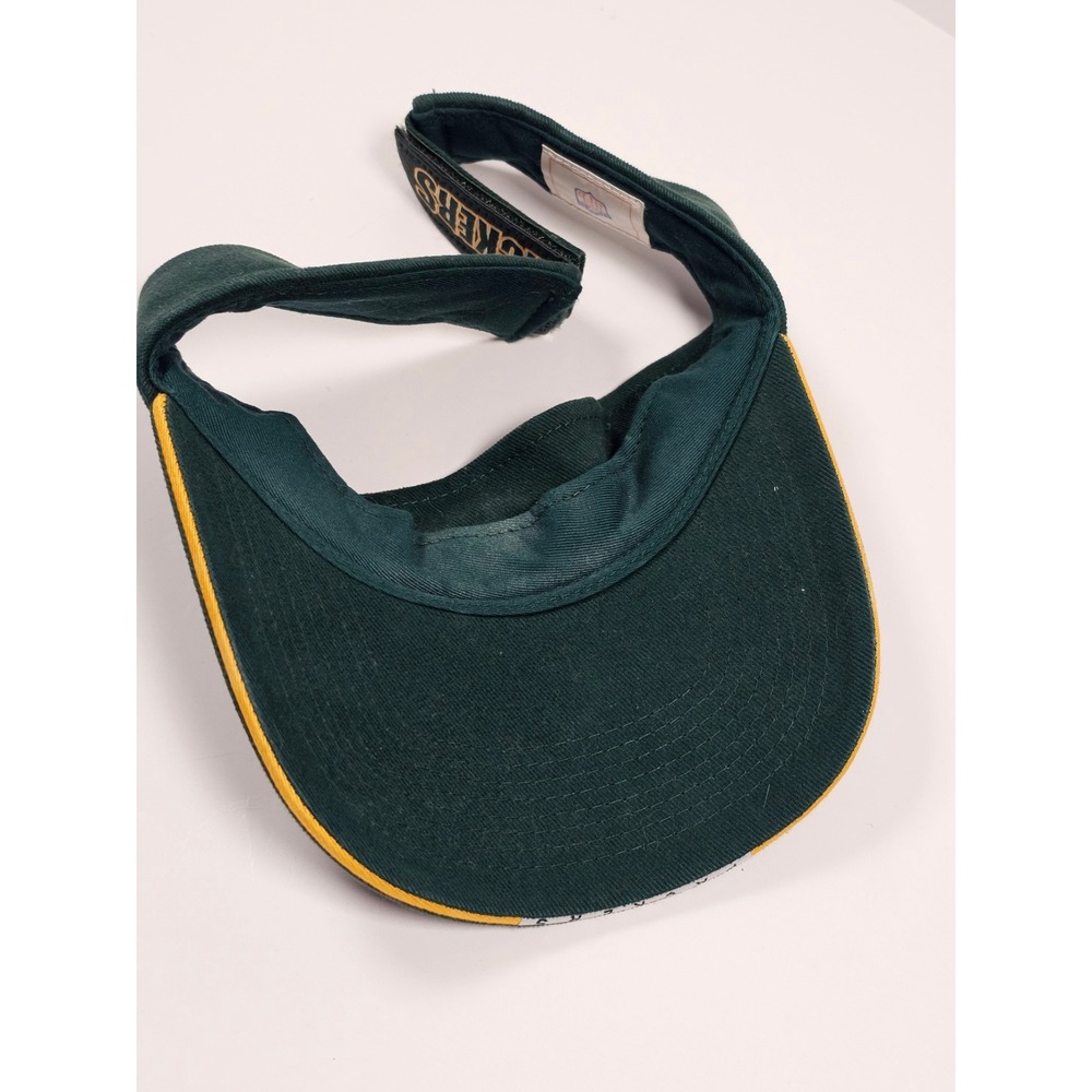 Green Bay Packers NFL Visor Hat Green Adjustable Embroidered Logo Sun Shield - Picture 4 of 6